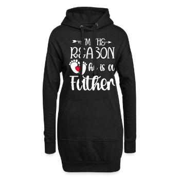 Je suis la raison pour laquelle il est un père correspondant - Sweat-shirt à capuche long Femme - noir - Devant