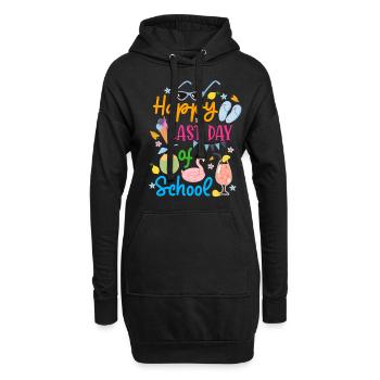 Joyeux dernier jour de vacances d’été scolaires - Sweat-shirt à capuche long Femme - noir - Devant