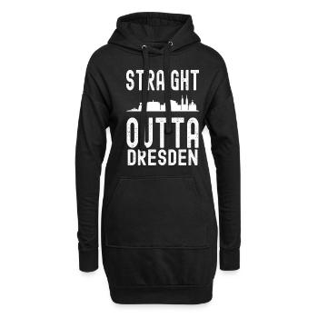 Dresden - Hoodie-Kleid - Schwarz - Vorne