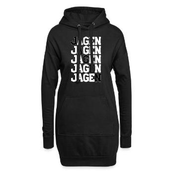 Jagen Jagd Jäger - Hoodie-Kleid - Schwarz - Vorne