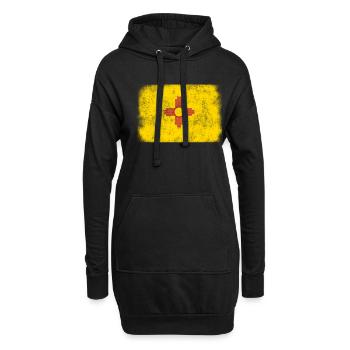 Amérique Drapeau américain Drapeau d’État en détresse Nouveau-Mexique - Sweat-shirt à capuche long Femme - noir - Devant