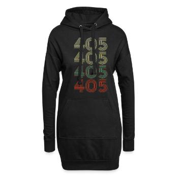 Retro America State Flag Area Code Oklahoma - Hoodie-Kleid - Schwarz - Vorne