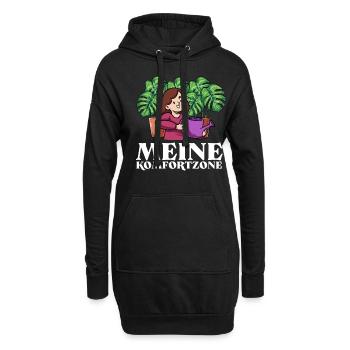 Meine Komfortzone Garten Gartenarbeit - Hoodie-Kleid - Schwarz - Vorne