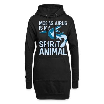 Biologiste marin Mosasaurus Time Dinosaures - Sweat-shirt à capuche long Femme - noir - Devant