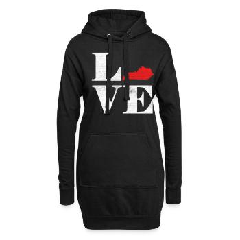 Fière Amérique Carte terrestre de l’État Amour Kentucky - Sweat-shirt à capuche long Femme - noir - Devant