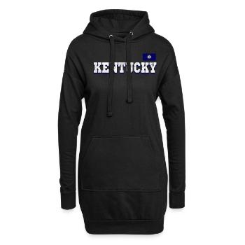 State Name America State Flag Kentucky - Hoodie-Kleid - Schwarz - Vorne