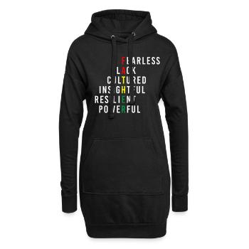 Black Father Black Cultured Fathers Day - Hoodie-Kleid - Schwarz - Vorne