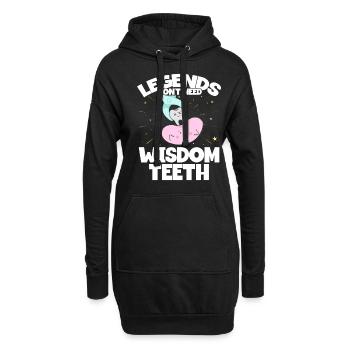 Dents de sagesse Dentiste patient de dent de sagesse - Sweat-shirt à capuche long Femme - noir - Devant