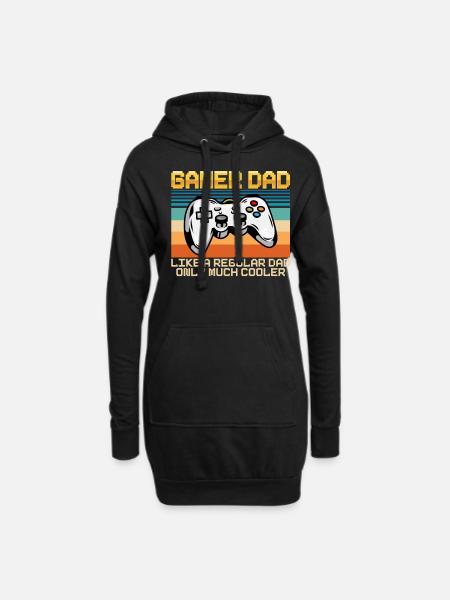 Gamer Dad Vintage - Hoodie-kjole - sort