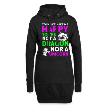 Happy Dragon Unicorn Unicorn Amoureux - Sweat-shirt à capuche long Femme - noir - Devant