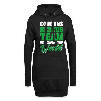 Coupon Shopper Discount Couponer Vente à prix réduit - Sweat-shirt à capuche long Femme - noir - Devant