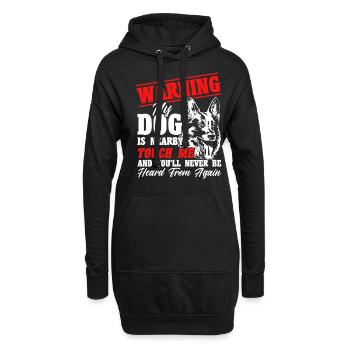 Deutscher Schäferhund Polizeihund Polizei Hund - Hoodie-Kleid - Schwarz - Vorne