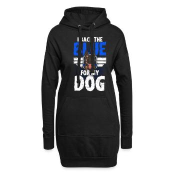 Chien policier berger allemand Chien policier Chien policier Chien policier - Sweat-shirt à capuche long Femme - noir - Devant