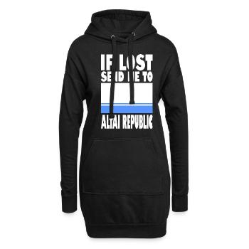 Altai Republic Flagge Spruch - Hoodie-Kleid - Schwarz - Vorne