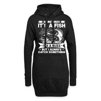 Pêche Pêche Pêcheur Pêche Canne à pêche - Sweat-shirt à capuche long Femme - noir - Devant