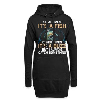 Pêche Pêche Pêcheur Pêche Canne à pêche - Sweat-shirt à capuche long Femme - noir - Devant