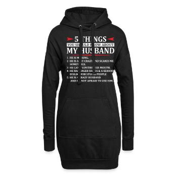 Herren Stolzer Ehemann der besten Ehefrau der Welt - Hoodie-Kleid - Schwarz - Vorne