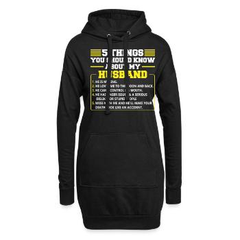 Herren Stolzer Ehemann der besten Ehefrau der Welt - Hoodie-Kleid - Schwarz - Vorne