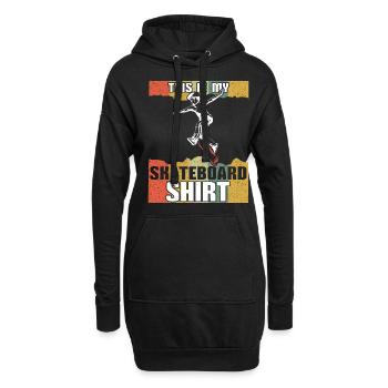 Patinage vintage Skate Skate This My Skateboard - Sweat-shirt à capuche long Femme - noir - Devant