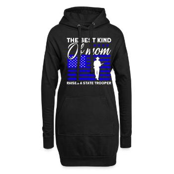 Mama Polizeibeamter Polizeidienst Polizist - Hoodie-Kleid - Schwarz - Vorne