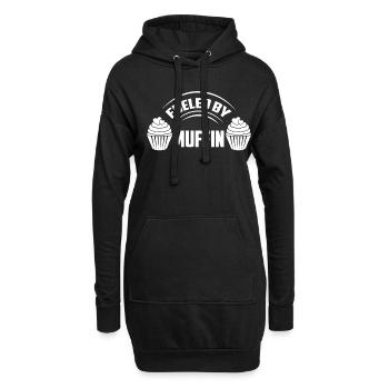 Fourré de muffins et de tartes à la crème - Sweat-shirt à capuche long Femme - noir - Devant