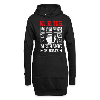 Talk about boat mecanic - Hoodie-Kleid - Schwarz - Vorne