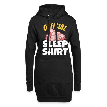 Cadeaux mignons de cochon endormi - Sweat-shirt à capuche long Femme - noir - Devant