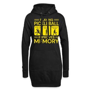 Pickleball Opa Pickleball Spieler - Hoodie-Kleid - Schwarz - Vorne