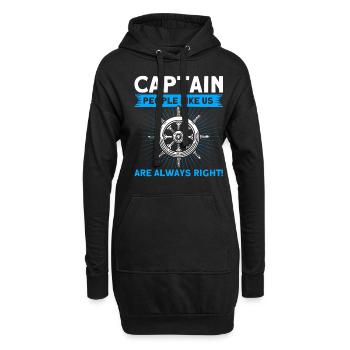 Amateurs de bateau Capitaine de bateau Capitaines - Sweat-shirt à capuche long Femme - noir - Devant