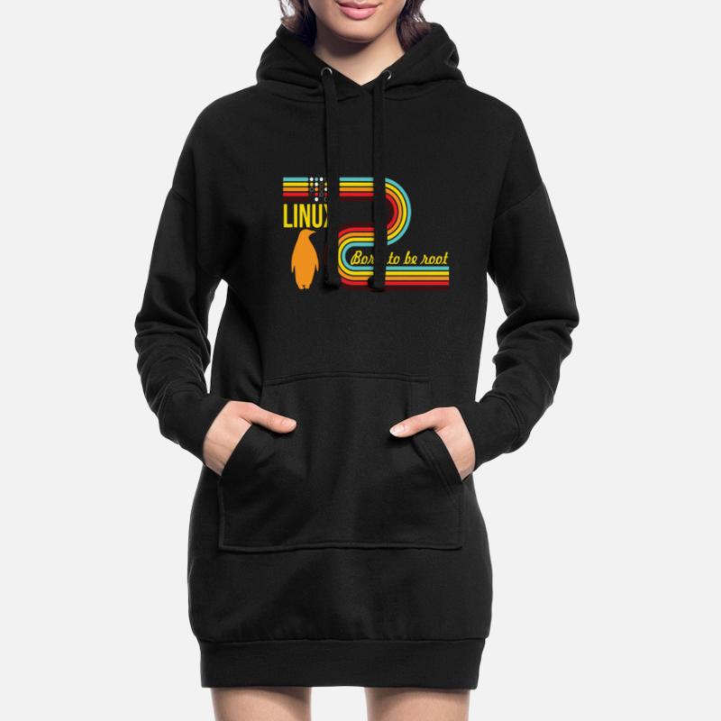 Né pour être Root Linux Nerd Geek Coding Sweat-shirt à capuche long Femme