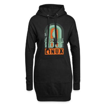 Né pour être Root Retro Linux Nerd Coding Geek - Sweat-shirt à capuche long Femme - noir - Devant
