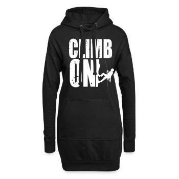 Bouldern Climb On Berg Klettern Bergsteiger - Hoodie-Kleid - Schwarz - Vorne