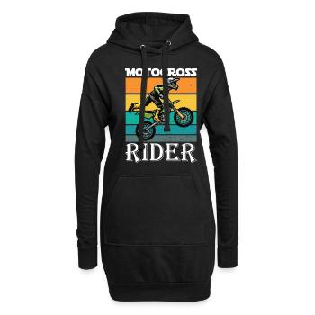 Motocross Rider Bike Offroad Rennen - Hoodie-Kleid - Schwarz - Vorne