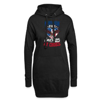 Portoricain traditionnel par naissance par choix - Sweat-shirt à capuche long Femme - noir - Devant