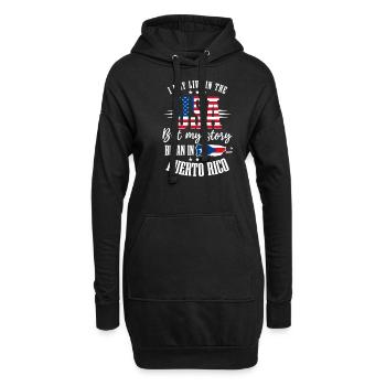 L’histoire traditionnelle portoricaine en direct aux États-Unis a commencé - Sweat-shirt à capuche long Femme - noir - Devant