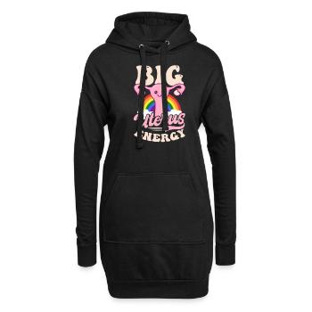 Roe v Wade Pro Choice Big Uterus Energy Arc-en-ciel - Sweat-shirt à capuche long Femme - noir - Devant