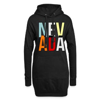 Cadeau de vie nevada - Sweat-shirt à capuche long Femme - noir - Devant