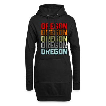 Oregon Liebt Zuhause Geschenk - Hoodie-Kleid - Schwarz - Vorne