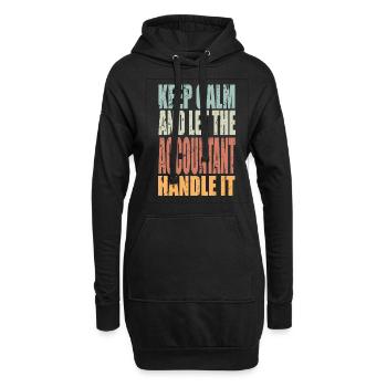 Keep Calm Buchhalter Spruch Buchhalter Geschenk - Hoodie-Kleid - Schwarz - Vorne