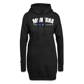 Montana Adventurer Cadeau - Sweat-shirt à capuche long Femme - noir - Devant