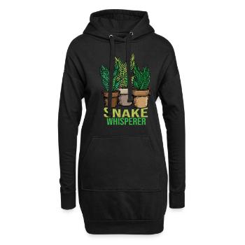 Bow Hemp Gift Women Sansiviera Plant - Sweat-shirt à capuche long Femme - noir - Devant