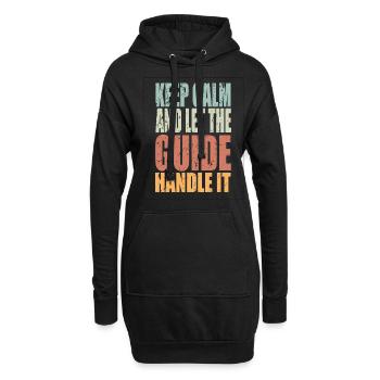 Garder calme Guide En disant Guide Cadeau - Sweat-shirt à capuche long Femme - noir - Devant