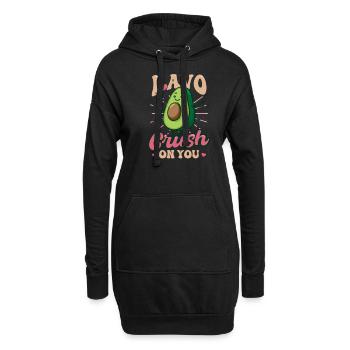 Avocat I Avo Crush On You - Sweat-shirt à capuche long Femme - noir - Devant