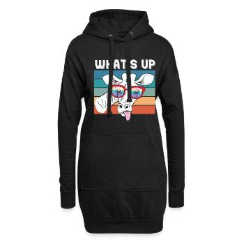 Giraffe What's Up Safari Afrika Dschungel - Hoodie-Kleid - Schwarz - Vorne