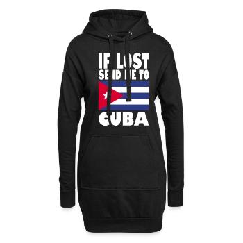 Drapeau de Cuba - Sweat-shirt à capuche long Femme - noir - Devant
