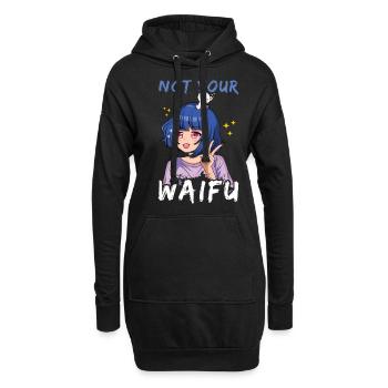 Vaporwave Japan Japanese Cute Not Your Waifu Anime - Hoodie-Kleid - Schwarz - Vorne