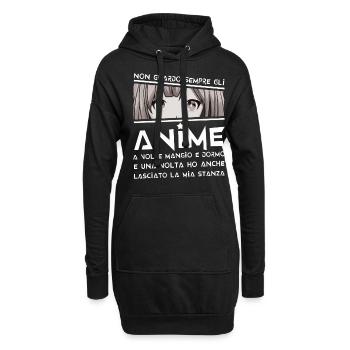 Vaporwave Japan Japanese I Always Watch Anime - Hoodie-Kleid - Schwarz - Vorne