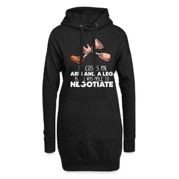 Bein Amputiert Arm Kämpfer Geschenk - Hoodie-Kleid - Schwarz - Vorne