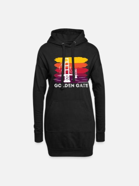 Golden Gate Retro San Francisco Bucht Kalifornien - Luvklänning - svart