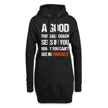 Ein guter Football Trainer - Hoodie-Kleid - Schwarz - Vorne